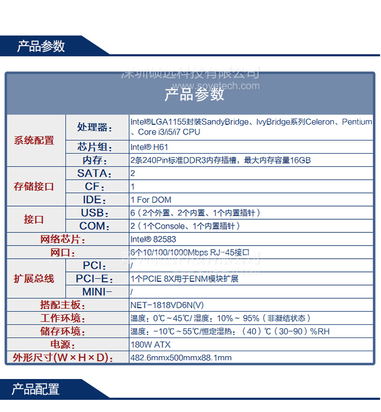 研祥2U主流網(wǎng)絡應用平臺，H61芯片 NPC-8218