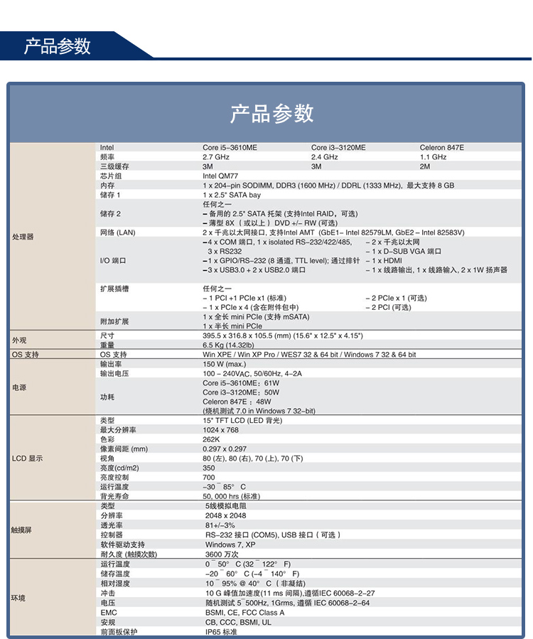 全新研華無風(fēng)扇嵌入式工控機 多功能平板電腦 PPC-6150