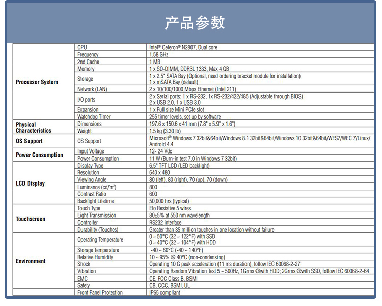 全新研華 嵌入式無風扇工業(yè)平板電腦 無噪音低功耗 PPC-3060S