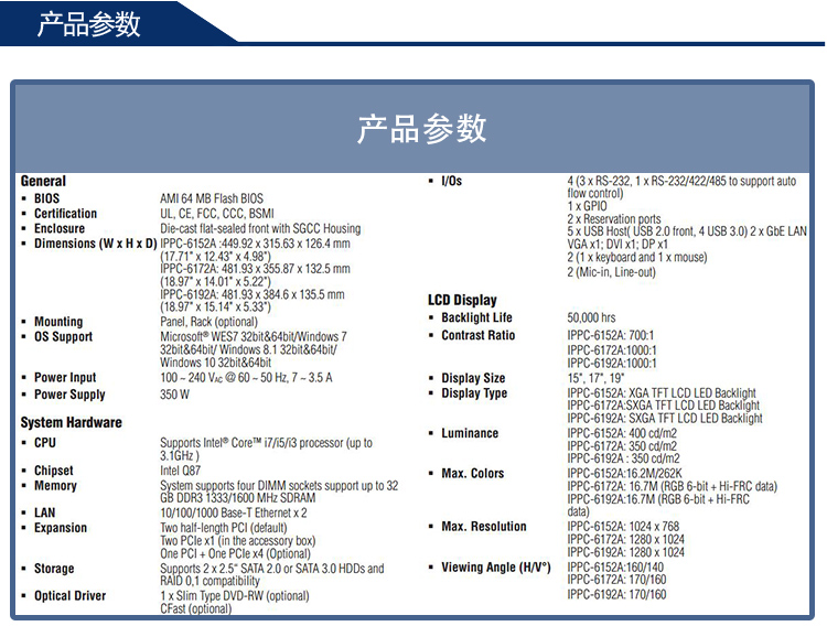 全新研華無風(fēng)扇嵌入式工控機 多功能平板電腦 IPPC-6192A