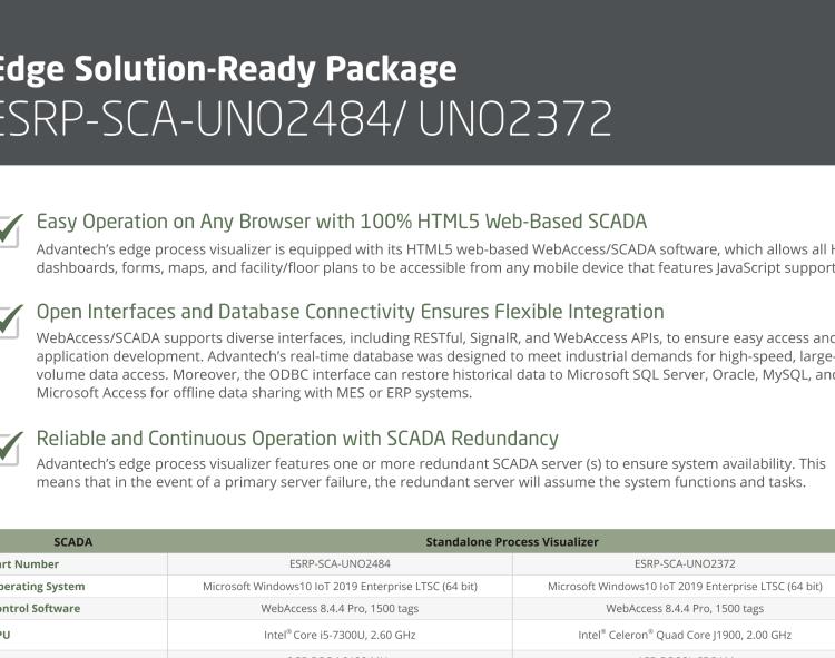 研華ESRP-SCA-UNO2372 Process Visualization with Modular Box Platform