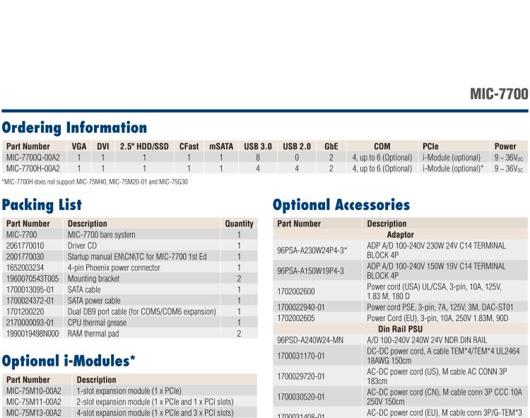 研華MIC-7700 Intel? 第六代/第七代 Core i 臺(tái)式機(jī)處理器緊湊型無(wú)風(fēng)扇系統(tǒng)