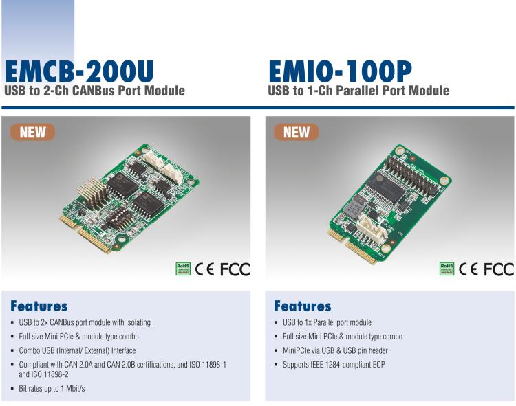 研華EMIO-100P 并行模塊，1 路，USB I/F