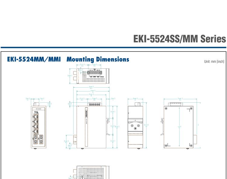 研華EKI-5524MMI 2光4電百兆ProView(組態(tài))系列工業(yè)以太網(wǎng)交換機(jī)(包含單模/多模、SC/ST接口)