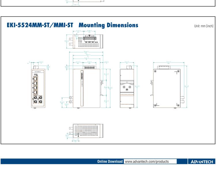 研華EKI-5524MMI 2光4電百兆ProView(組態(tài))系列工業(yè)以太網(wǎng)交換機(jī)(包含單模/多模、SC/ST接口)