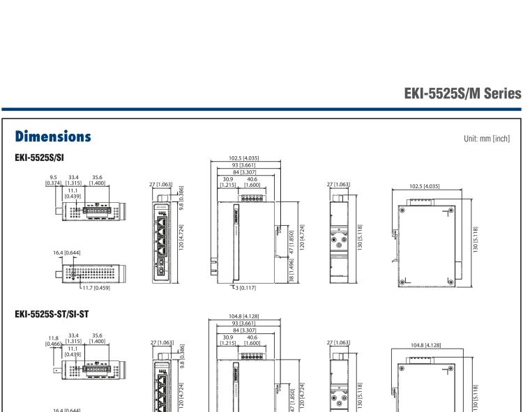 研華EKI-5525SI 1光4電百兆ProView(組態(tài))系列工業(yè)以太網交換機（包含單模/多模、SC/ST接口）