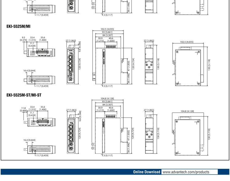 研華EKI-5525SI 1光4電百兆ProView(組態(tài))系列工業(yè)以太網交換機（包含單模/多模、SC/ST接口）