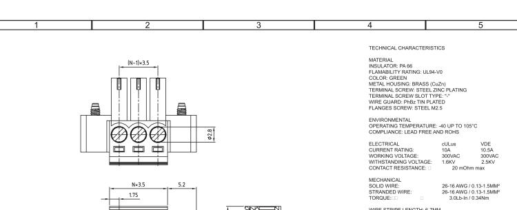 研華BB-CON-CR5PF-TB 5-pin Terminal block with screws, SmartFlex