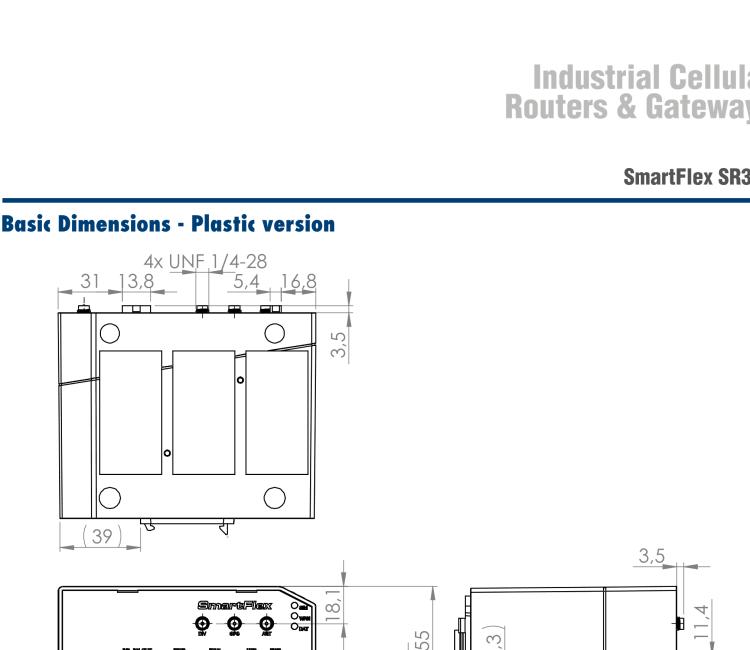 研華BB-SR31000410 SmartFlex, Global, 3x Ethernet, 1x RS232, 1x RS485, Plastic, Without Accessories