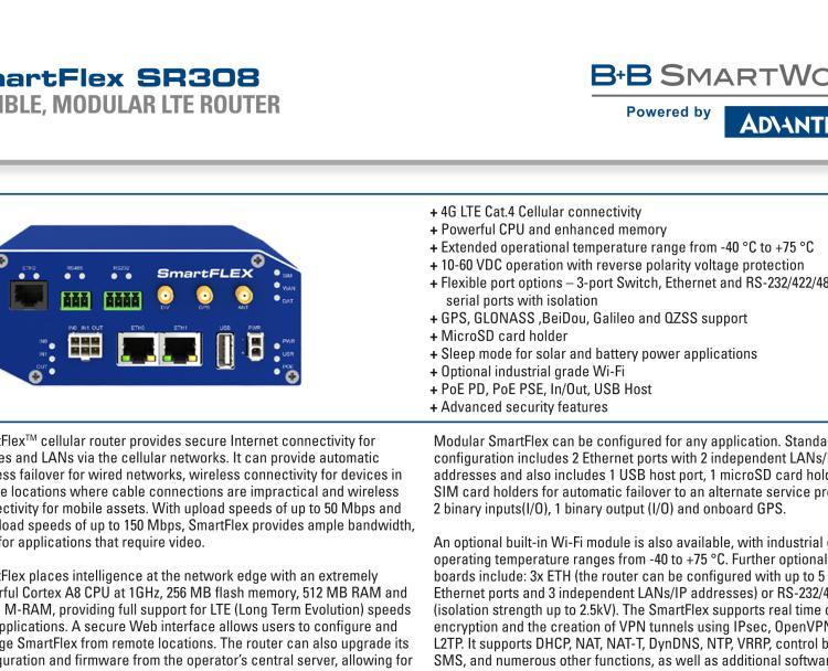 研華BB-SR30818325-SWH SmartFlex, AUS/NZ, 2x Ethernet, 1x RS232, 1x RS485, Wi-Fi, PoE PSE, Metal, International Power Supply (EU, US, UK, AUS)