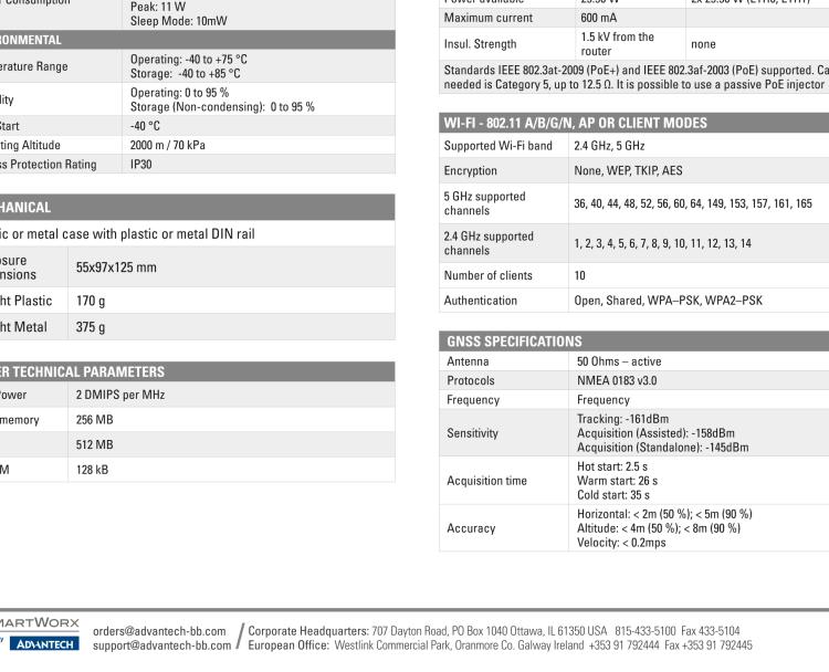 研華BB-SR30808025-SWH SmartFlex, AUS/NZ, 2x Ethernet, PoE PSE, Metal, International Power Supply (EU, US, UK, AUS)