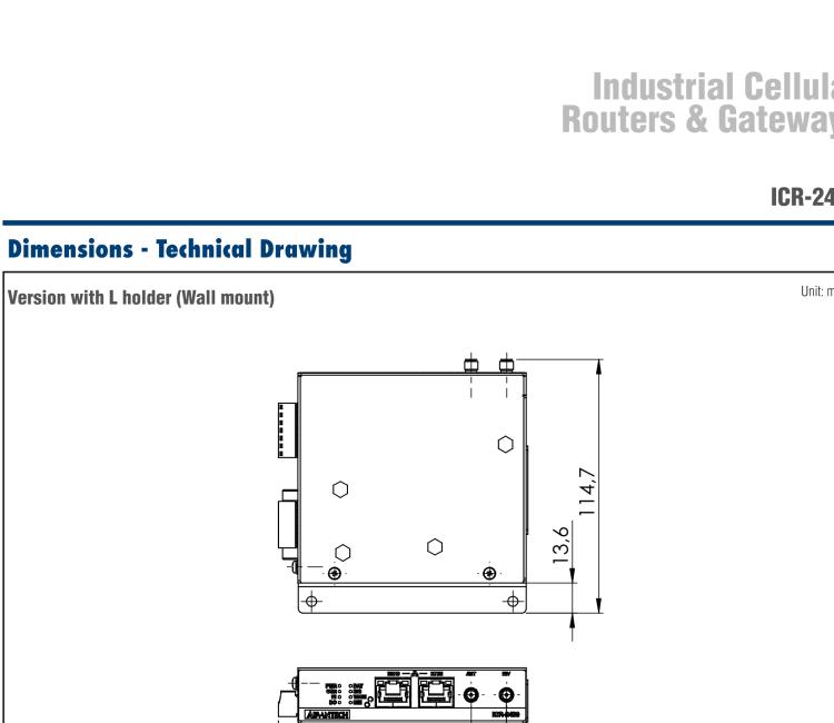 研華ICR-2441 ICR-2400, NAM, 2x Ethernet , 1x RS232, 1x RS485, Metal, Without Accessories