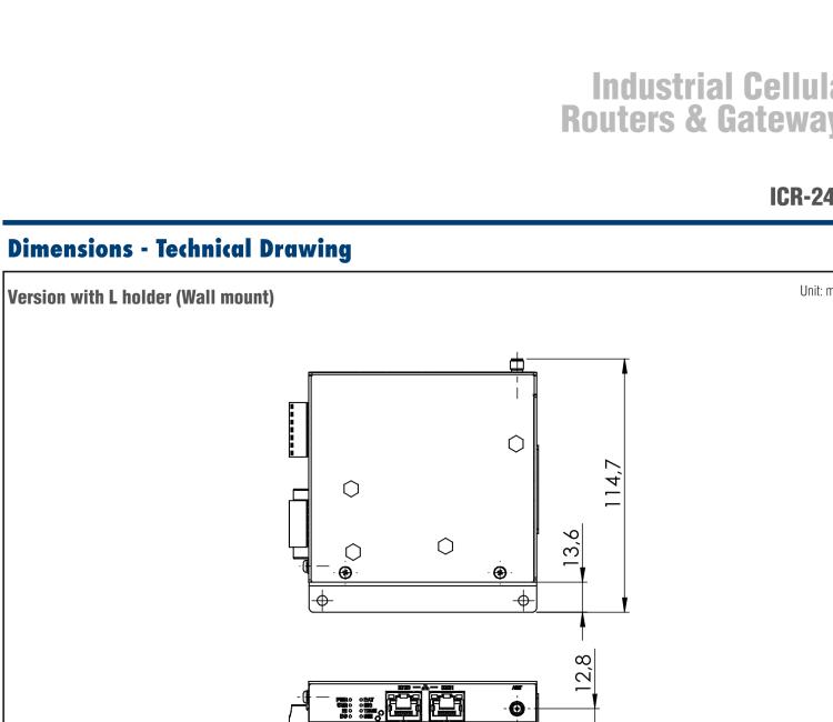 研華ICR-2412 ICR-2400, EMEA, 2x Ethernet , 1x RS232, 1x RS485, Metal, Without Accessories