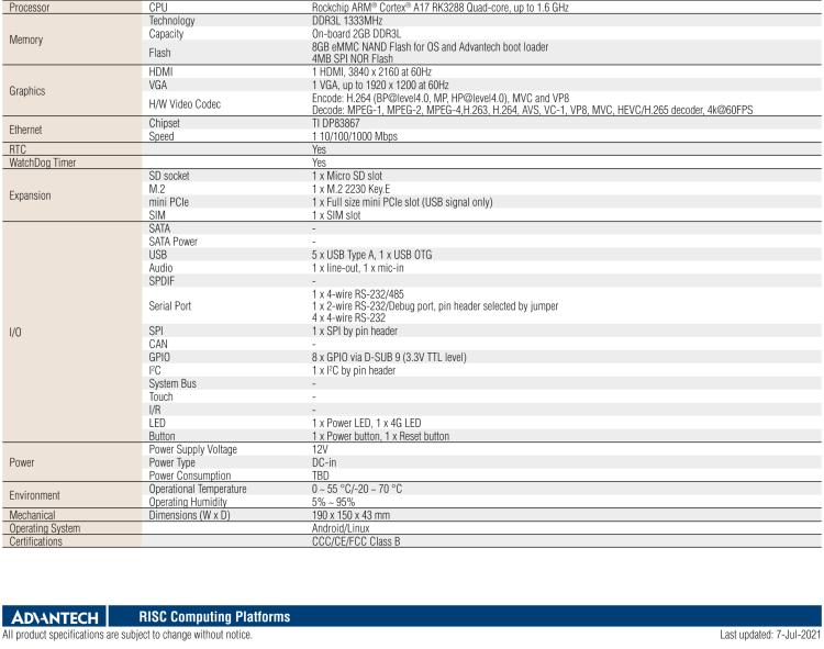 研華EPC-R4680 基于Rockchip Arm Cortex-A17 RK3288平臺(tái)的嵌入式工控機(jī)