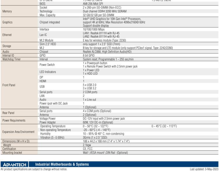 研華EPC-T4218 適配Intel 第8代 賽揚/凌動系列處理器。1U超薄高度，無風扇系統(tǒng)，性能強勁，性價比高。