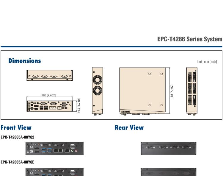 研華EPC-T4286 適配Intel? 第8/9代 Core? i 系列處理器，搭載H310芯片組。1U超薄高度，性能強勁。