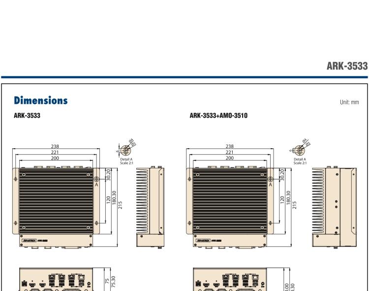 研華ARK-3533 Intel? 12&13th Gen Core? i3/i5/i7/i9 LGA1700 Expansion Fanless Box PC