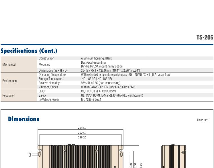 研華TS-206 車載全高清NVR w/4 PoE端口，第6代Intel Core i7 6600U /Core i5 6300U SoC無(wú)風(fēng)扇工控機(jī)