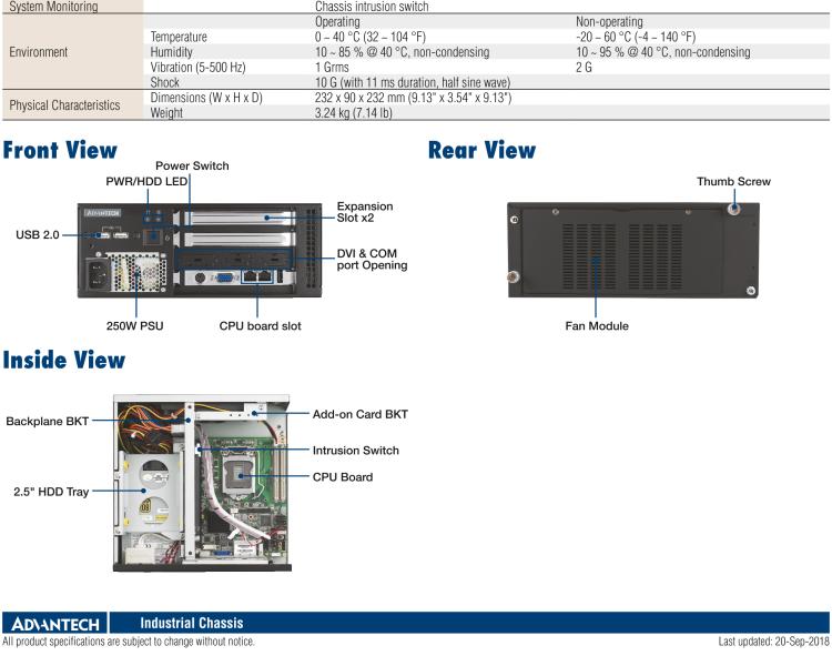 研華IPC-3012 Compact Chassis for PICMG 1.3 Half Size SHB