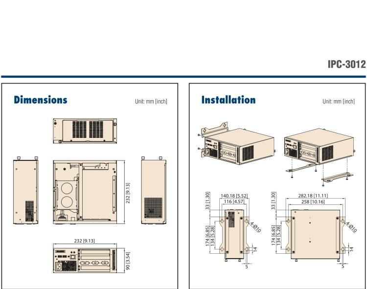 研華IPC-3012 Compact Chassis for PICMG 1.3 Half Size SHB