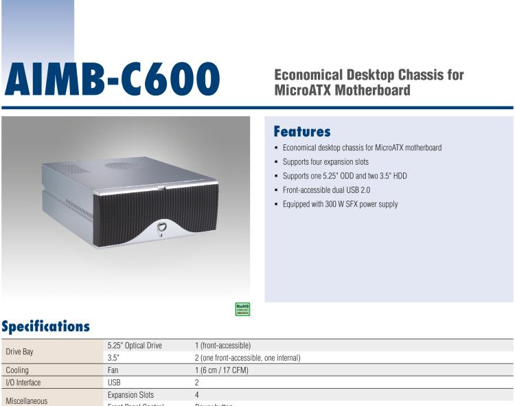 研華AIMB-C600 經(jīng)濟型臺式機箱，用于MicroATX 母板