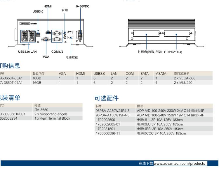 研華ITA-3650T 英特爾第6/7代桌上型處理器支持AI加速模塊無(wú)風(fēng)扇系統(tǒng)