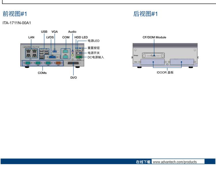 研華ITA-1711N 英特爾賽揚J1900處理器 板載8GB內(nèi)存無風扇緊湊型系統(tǒng)