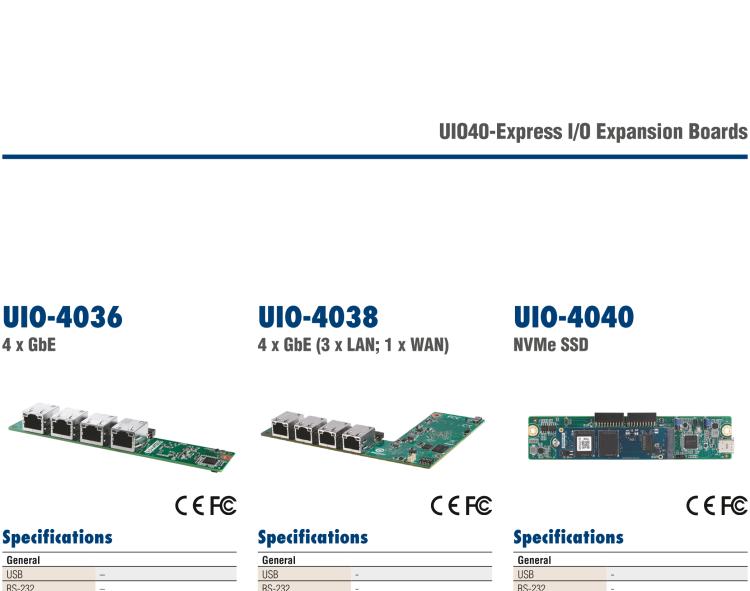 研華UIO-4038 UIO40-Express I/O 擴(kuò)展卡，，支持 3 LAN & 1 WAN