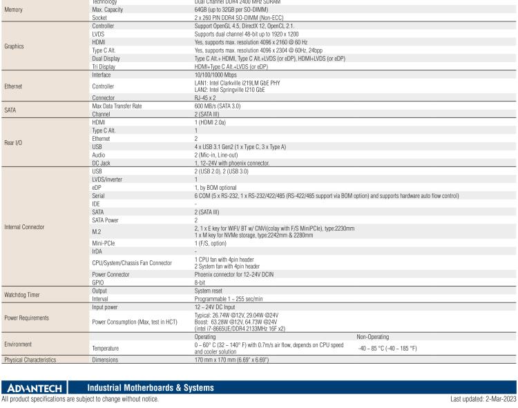 研華AIMB-233 板載Intel? 第8代 Core i 處理器。擁有Type C接口，滿足各類擴(kuò)展需求。低功耗，超薄緊湊，無風(fēng)扇設(shè)計(jì)，支持寬溫寬壓，性能強(qiáng)勁。