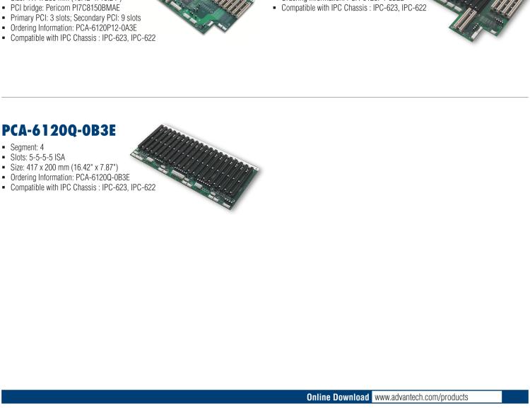 研華PCA-6114P10-0B2E 14 槽 PICMG BP, 2個(gè)ISA槽, 1個(gè)0PCI槽, 2個(gè)PICMG槽