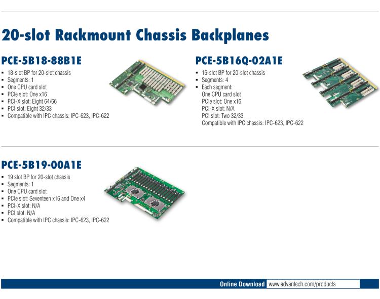 研華PCE-5B06V 6-slot Butterfly BP for 2U chassis