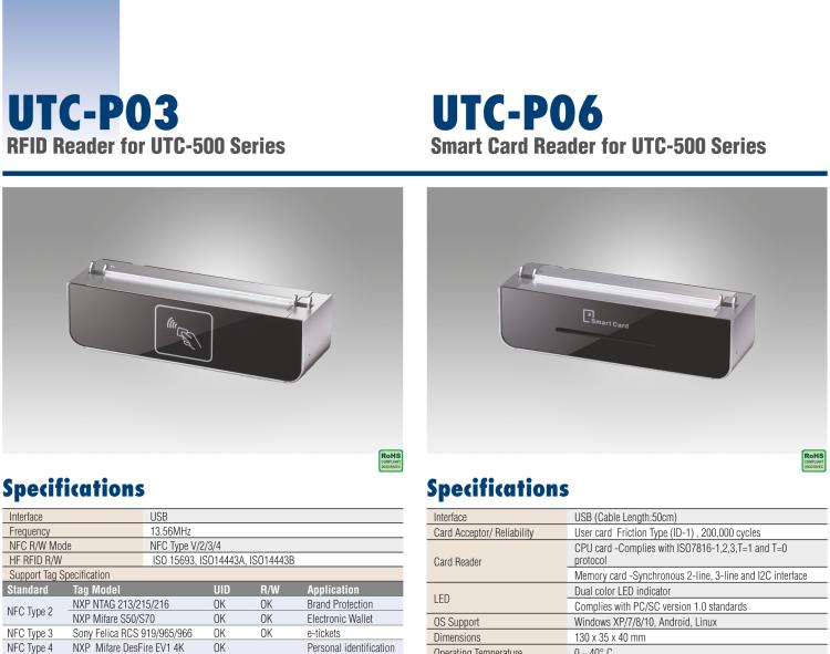 研華UTC-P21 4-in-1 Reader for UTC-515/520/532 Series