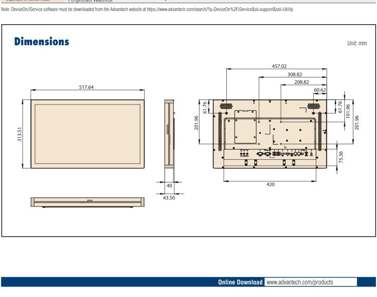 研華UTC-520I 21.5" Ubiquitous Touch Computer with 11th Gen Intel Core i7/i5/i3 Processor