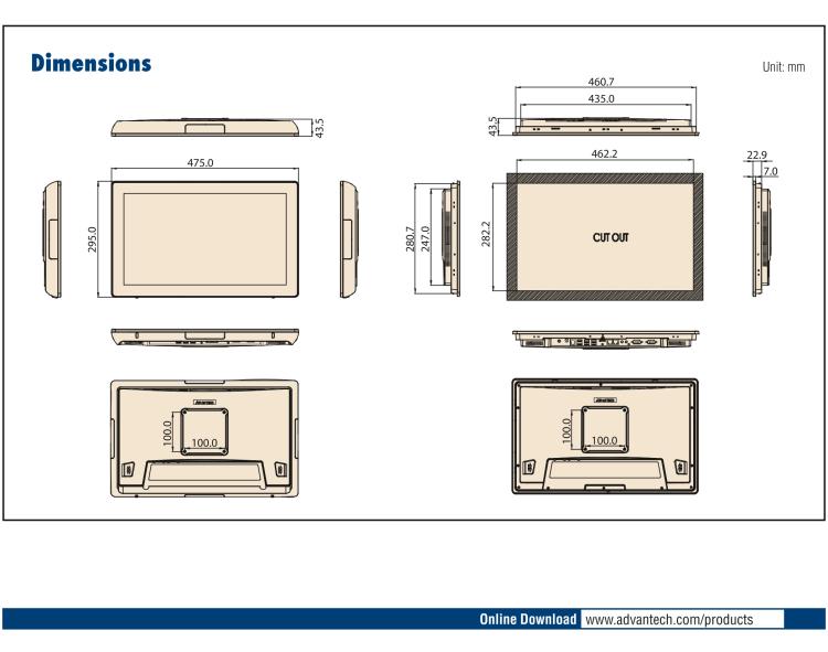 研華UTC-318I 18.5" Ubiquitous Touch Computer with 11th Gen Intel? Core? i7/i5/i3 and Celeron? 6305E Processor