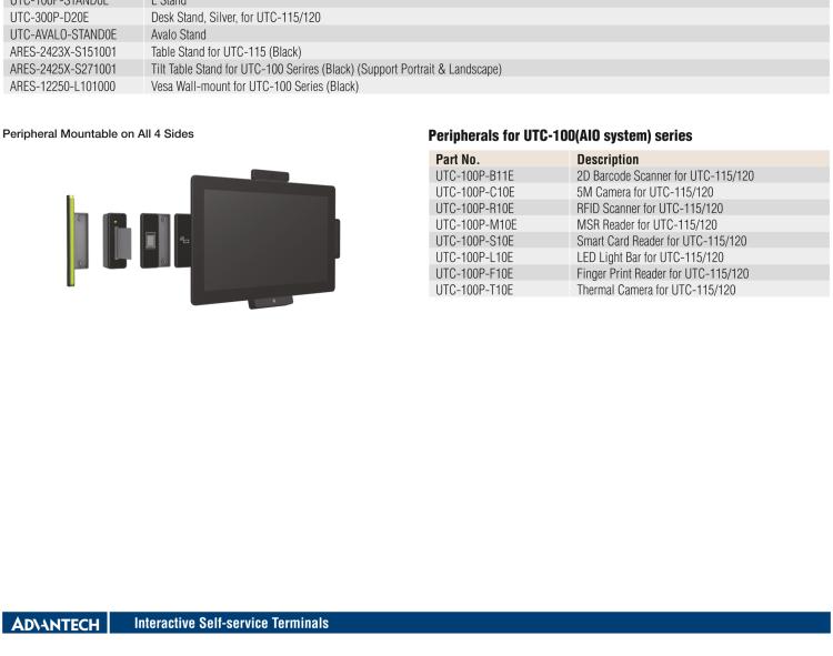 研華UTC-120G 21.5" 多功能觸控一體機(jī)，內(nèi)置 Pentium? N4200