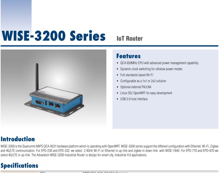 研華WISE-3270 研華EPD電子紙專用工業(yè)網(wǎng)關(guān)，以太網(wǎng)、 WIFI（AP）、4G/LTE，專為智能城市、工業(yè)4.2應(yīng)用而設(shè)計(jì)。