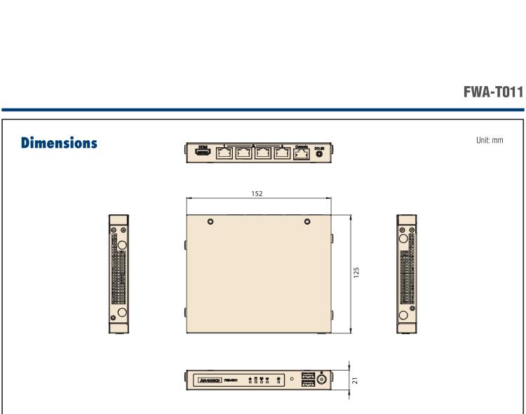 研華FWA-T011 基于Intel? Celeron? N3350/J3455 入門級(jí)SD-WAN，安全網(wǎng)關(guān)微型網(wǎng)絡(luò)應(yīng)用平臺(tái)