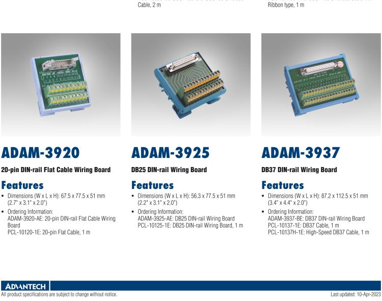 研華ADAM-3968 DIN導(dǎo)軌安裝的68腳SCSI-II接線端子