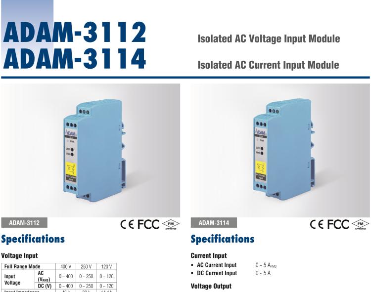 研華ADAM-3112 隔離交流電壓輸入模塊