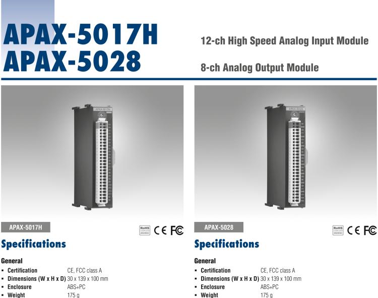 研華APAX-5017H 12通道高速模擬量輸入模塊