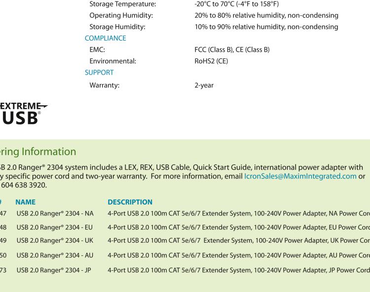 研華BB-00-00348 USB Extender, 4 Port, USB 2.0 over CAT 5e, 100m, EU Power Supply